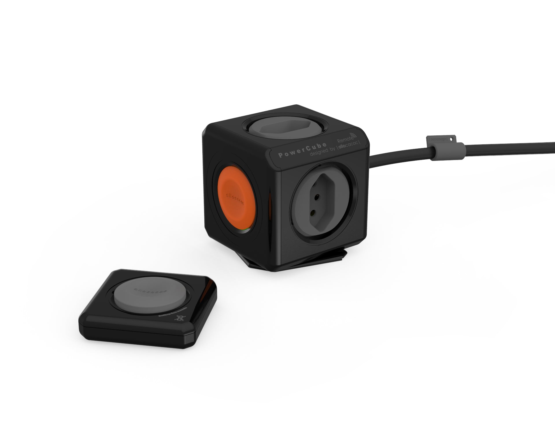 Allocacoc PowerCube Extended 66.1642 Remote – Steckdosenleiste, Schwarz