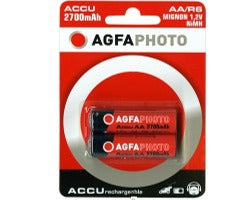 AgfaPhoto AA Akkus, NiMH, 2700 mAh, 1,2 V – 2 Stk.