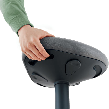 Leitz Hocker Ergo Active – Sitzhöhe 46 cm, 110 kg, Dunkelgrau