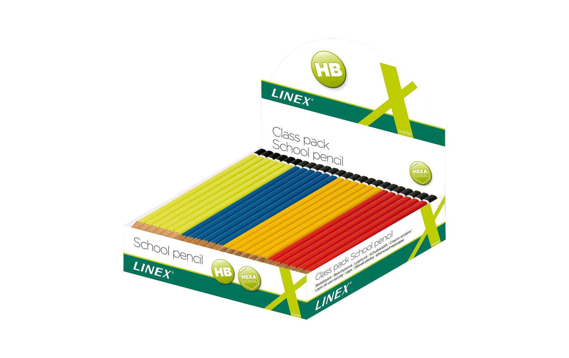Linex WBP100 Bleistift HB, farbig sortiert – 144er-Set
