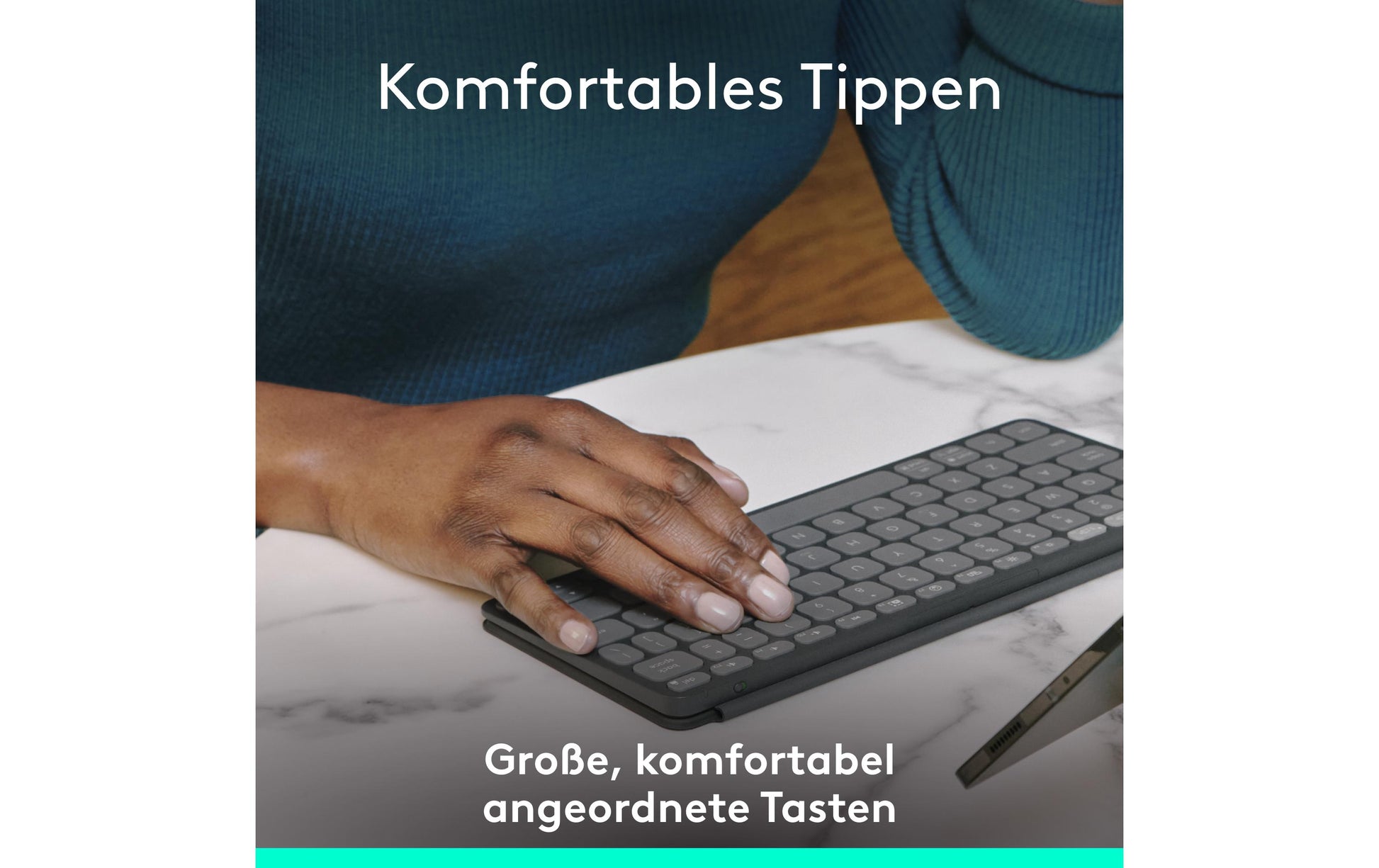 Logitech Keys-To-Go 2 – Tastatur, kabellos (Bluetooth), CH-Layout (DE-CH), Grau