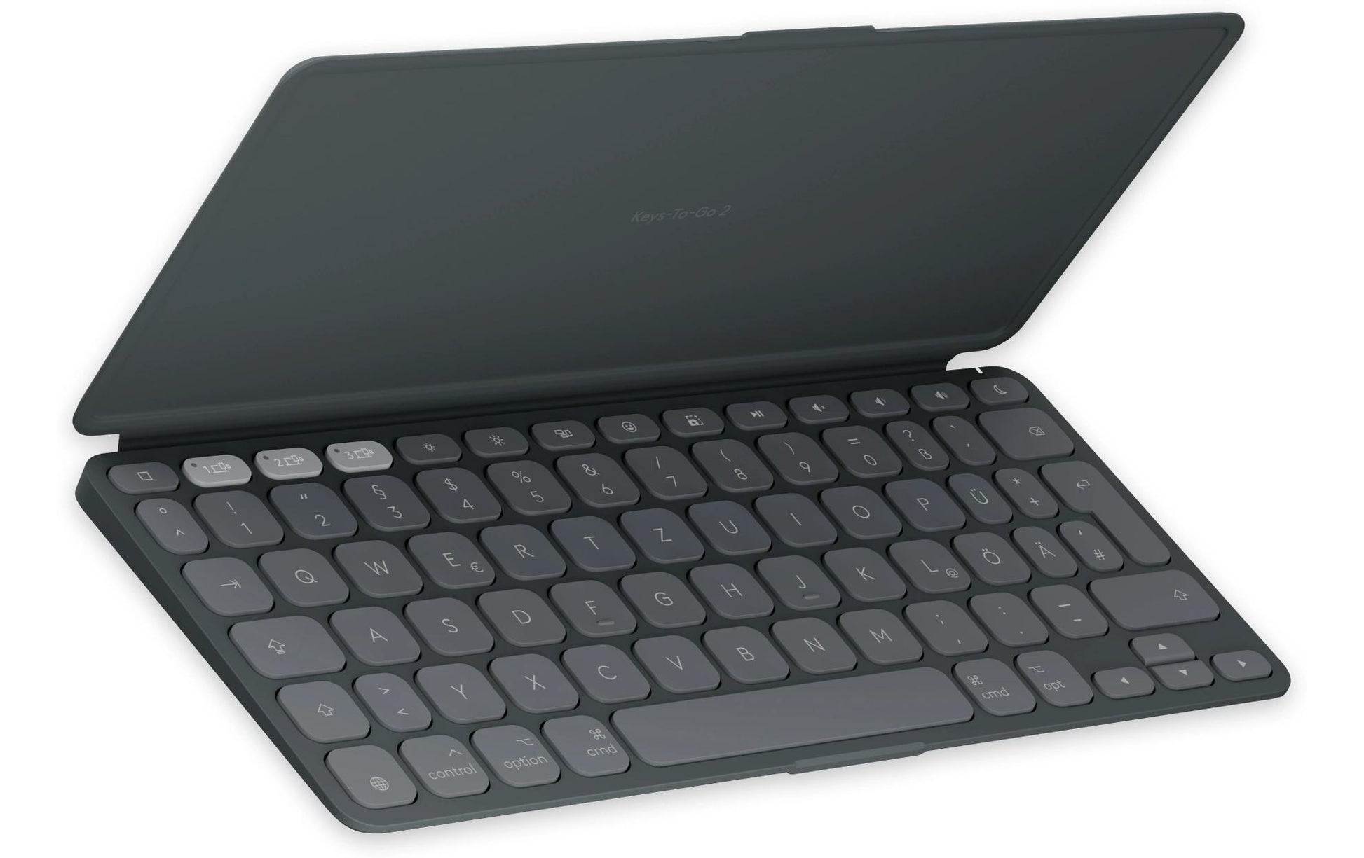 Logitech Keys-To-Go 2 – Tastatur, kabellos (Bluetooth), CH-Layout (DE-CH), Grau