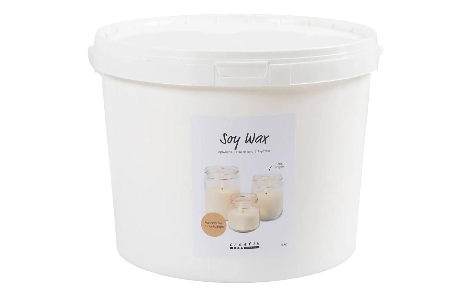 Creativ Company Wachs, Sojawachs, Weiss, 5 kg, 1 Stk.