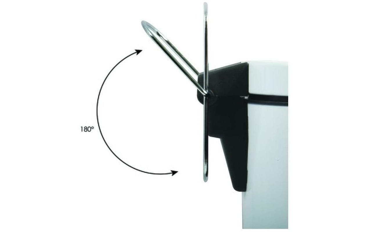 MSV Treteimer – 5 l – Edelstahl, rund – weiss