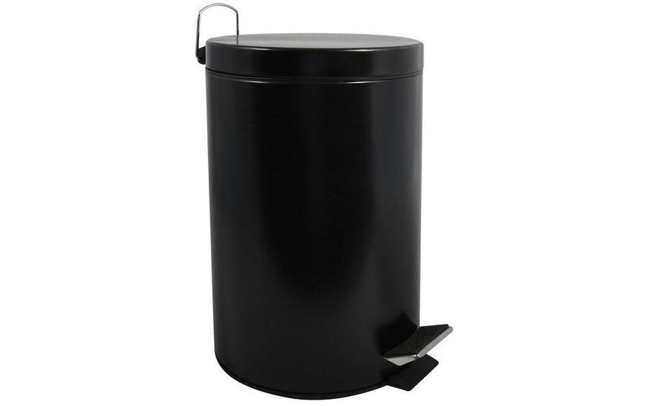 MSV Papierkorb – 12 L – Stahl, Schwarz matt – Ø 251 × H 394 mm
