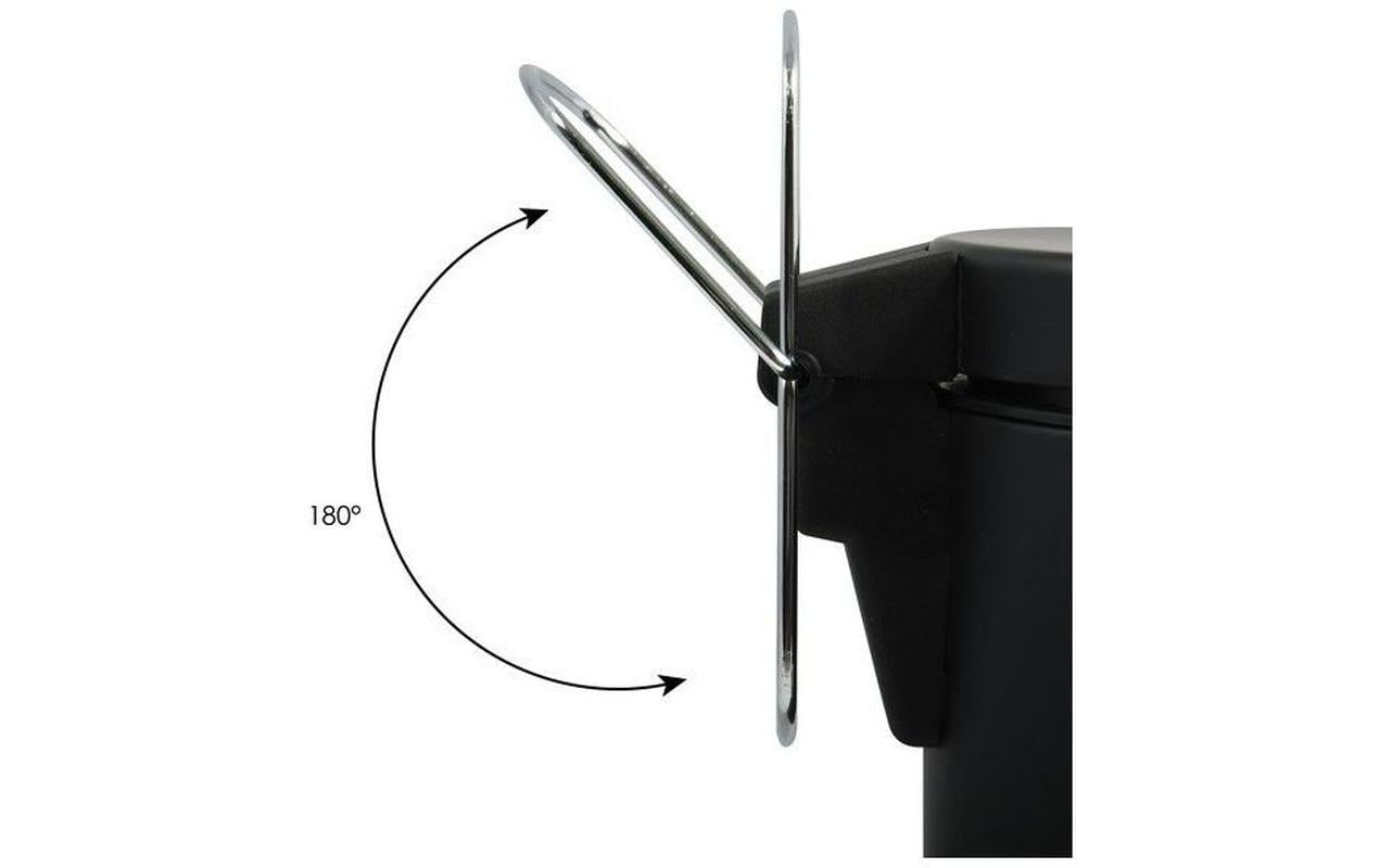 MSV Papierkorb – 12 L – Stahl, Schwarz matt – Ø 251 × H 394 mm