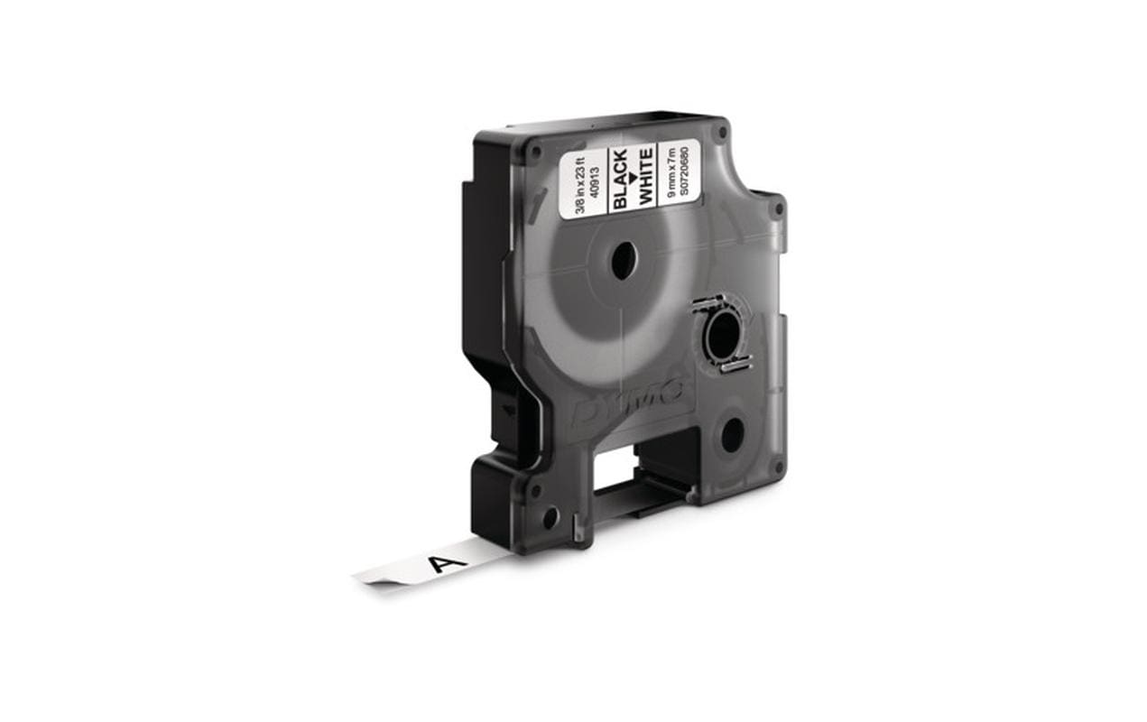 DYMO Textilband – 9 mm × 7 m, weiss, schwarz – für LabelPoint 200, 250, 300, u. a. – D1