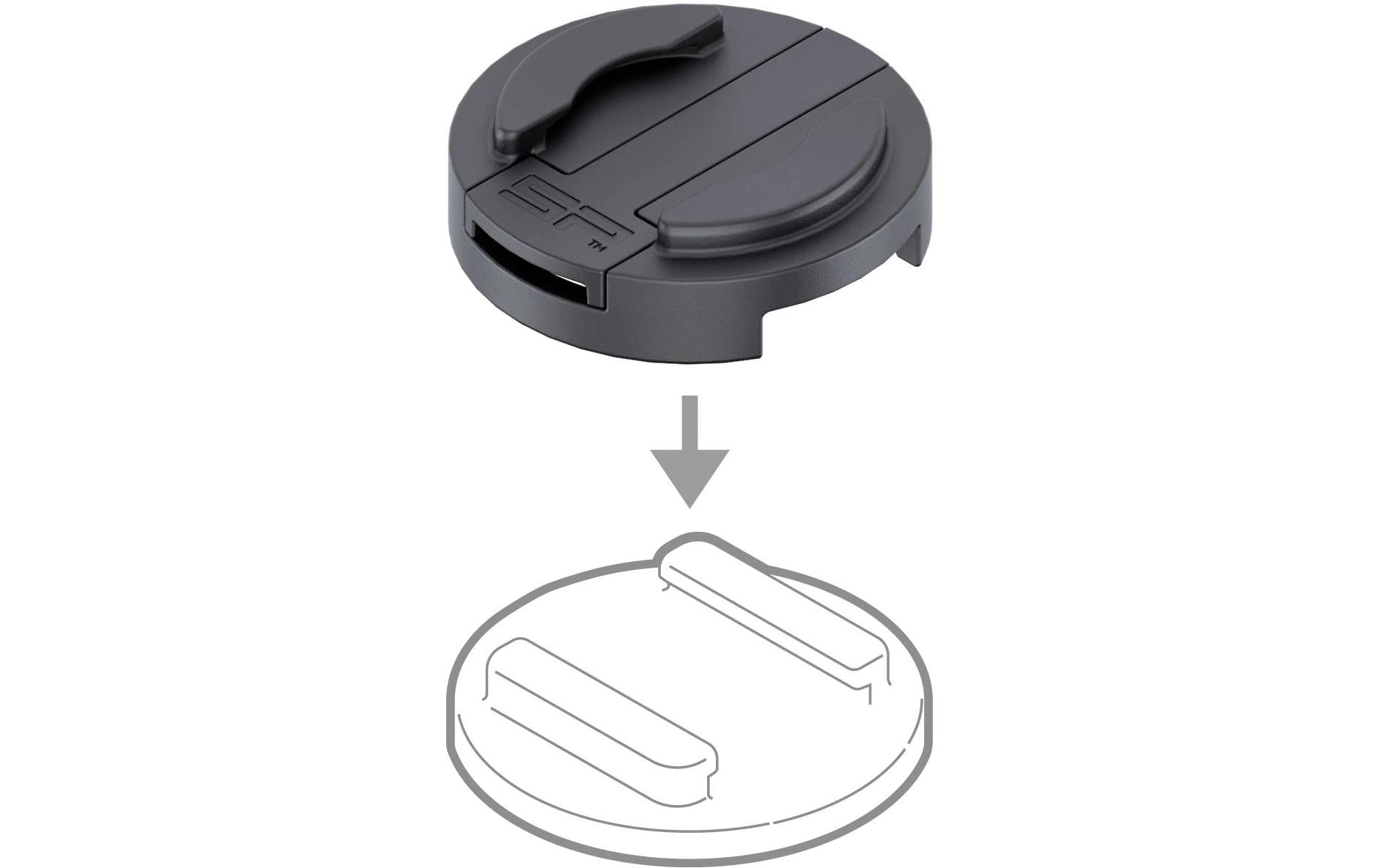 SP Connect Adapter Phone Case SPC+ > SPC – Fahrrad-/Motorrad-Halterung – drehbar, für Handyhülle – Schwarz
