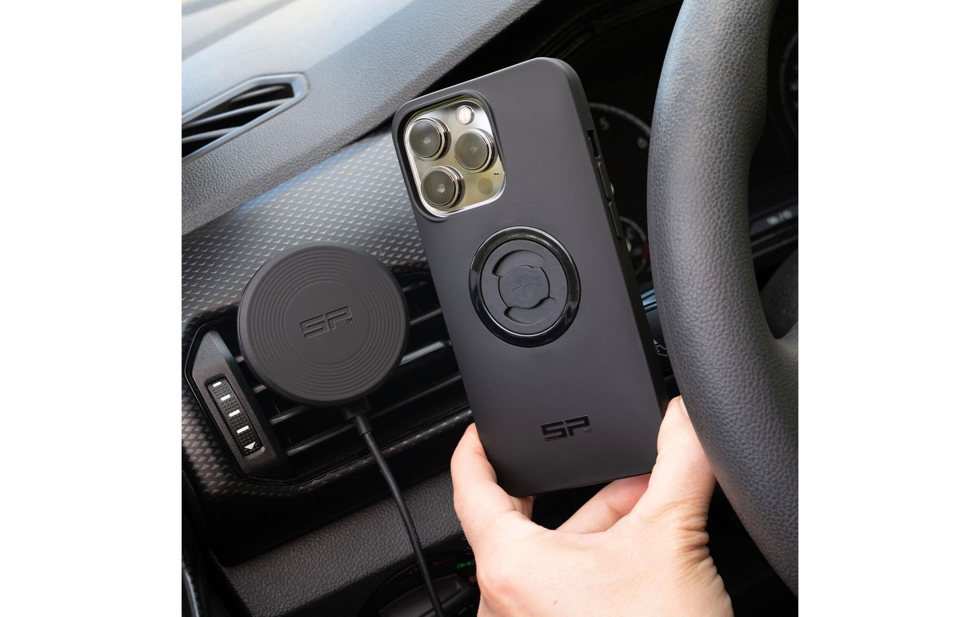SP Connect Ladepad – Qi, MagSafe-kompatibel – 15 W – für Smartphone – Schwarz