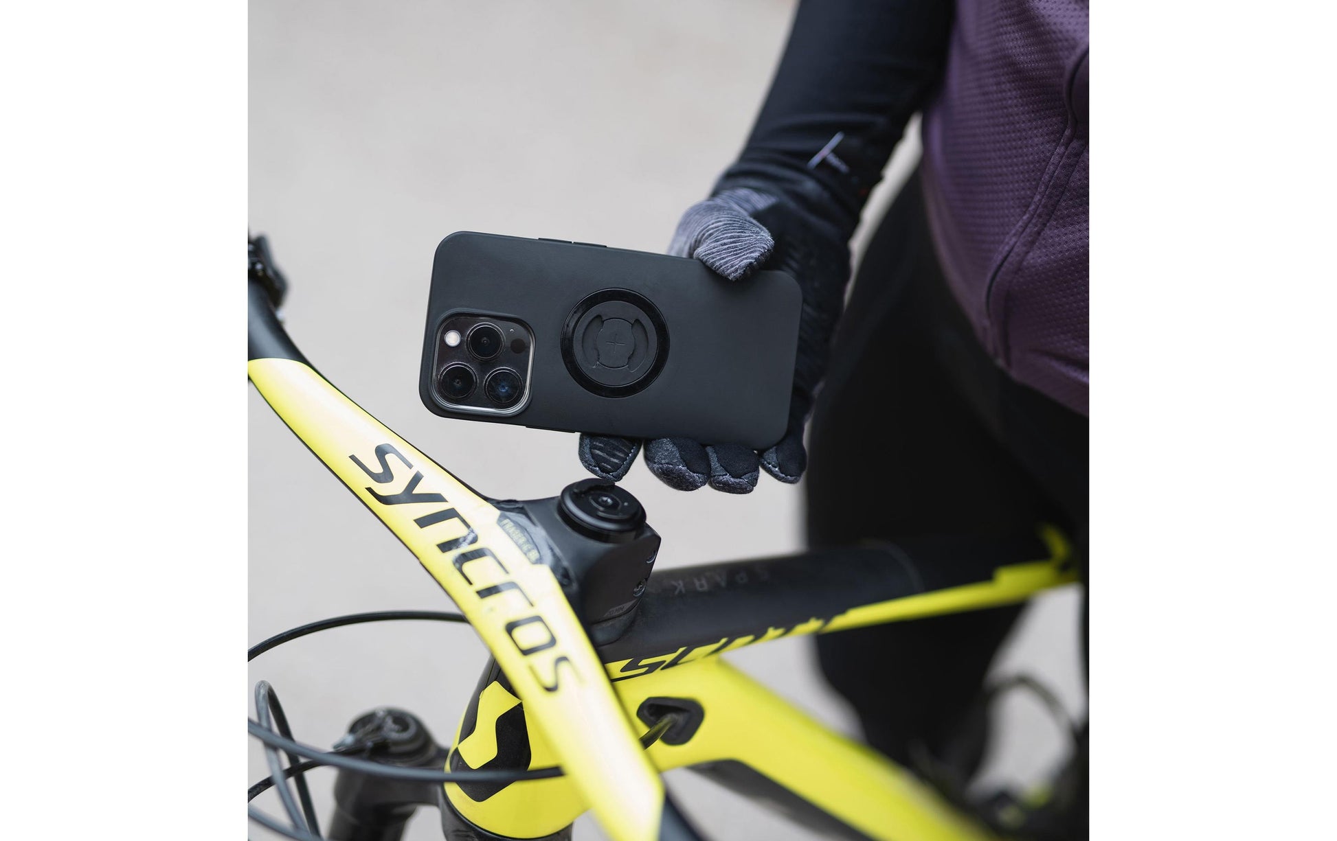 SP Connect Micro Stem Mount SPC+ – Fahrrad-/Motorrad-Halterung – drehbar, Schraubbefestigung – Schwarz