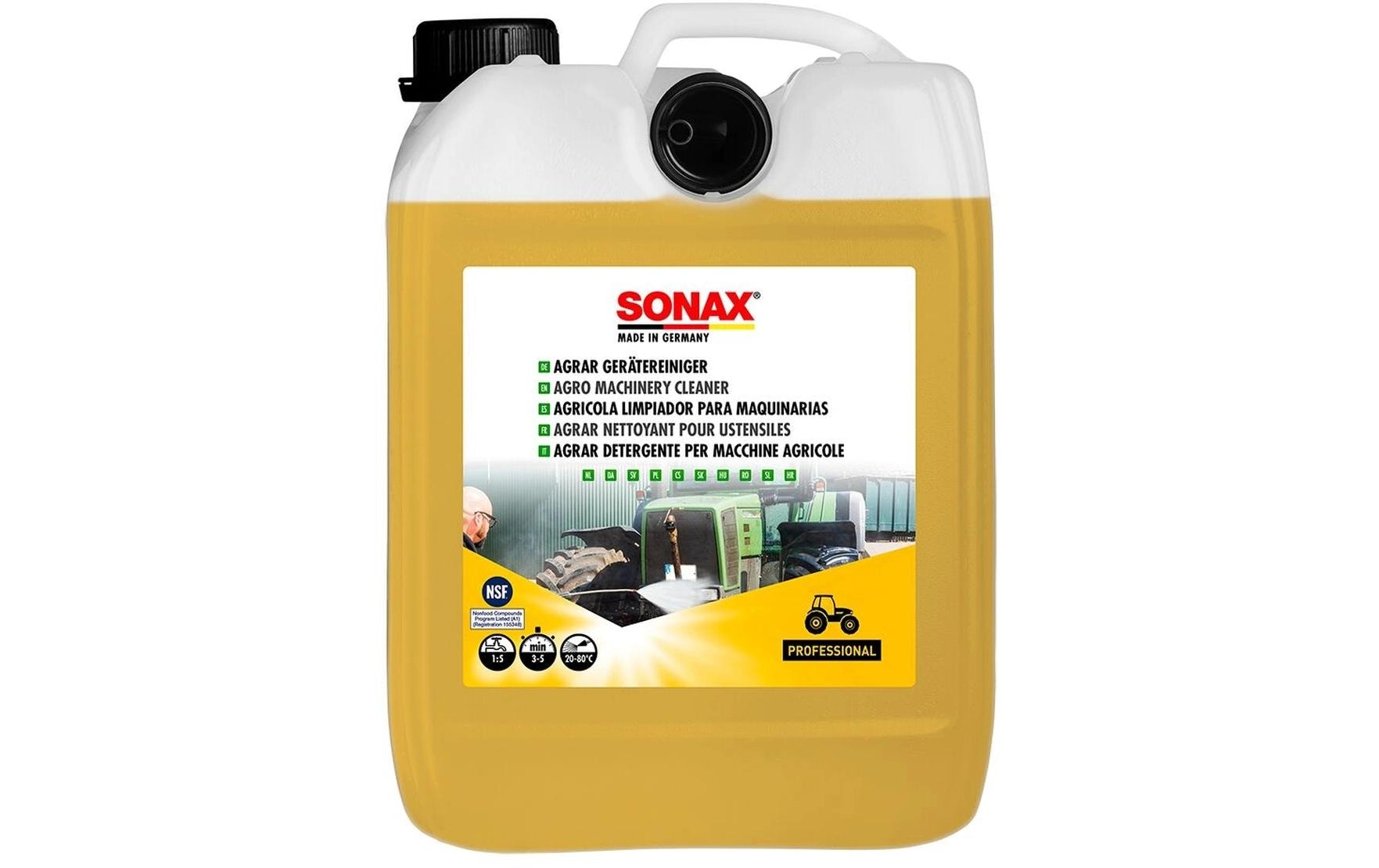 Sonax AGRAR Gerätereiniger – alkalisch, für Lastwagen, 5 l