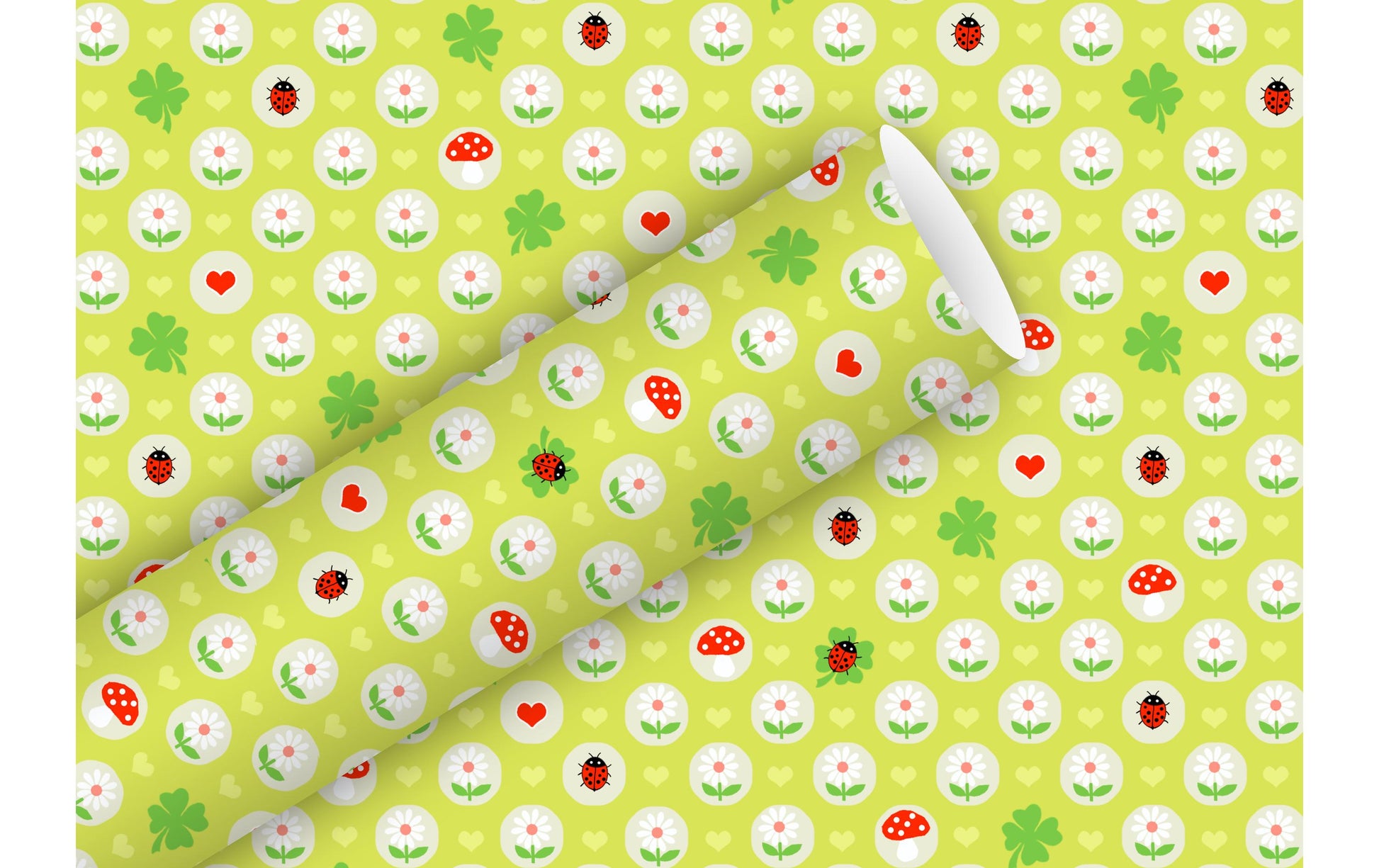 Braun + Company Geschenkpapier – Kleines Glück – gestrichenes Papier, 80 g/m2 – Rolle 700 × 2000 mm
