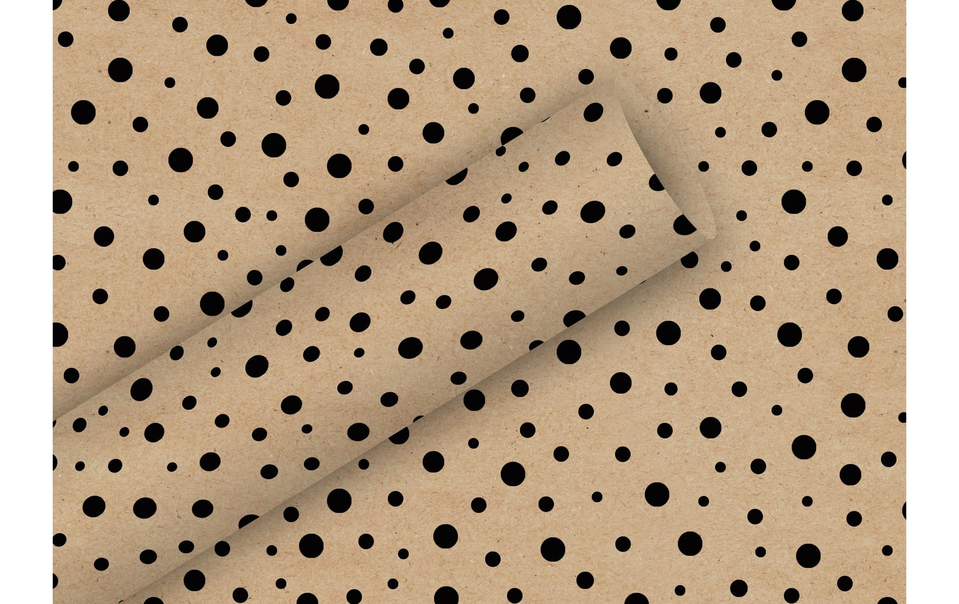 Braun + Company Geschenkpapier – Polka Dots – Kraftpapier – 700 × 2000 mm