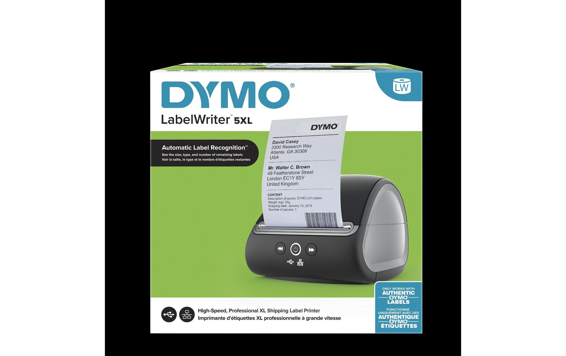 DYMO LabelWriter 5XL – Etikettendrucker, Thermodirekt, bis 106 mm, USB, 300 dpi