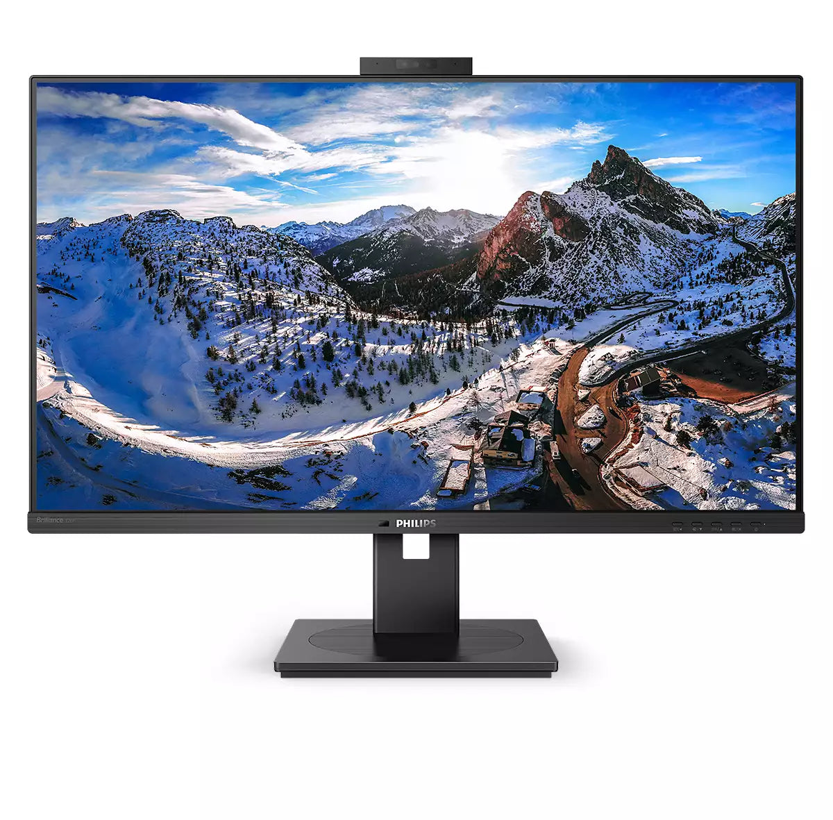 Philips 326P1H/00 – Monitor, 31,5", 75 Hz, 350 cd/m², USB-C, Daisy Chain, Webcam, VESA 100 × 100, Schwarz