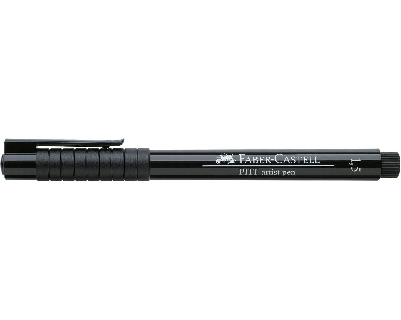 Faber-Castell PITT artist pen Pigment Marker – Rundspitze, 1,5 mm, wasserfest, schwarz