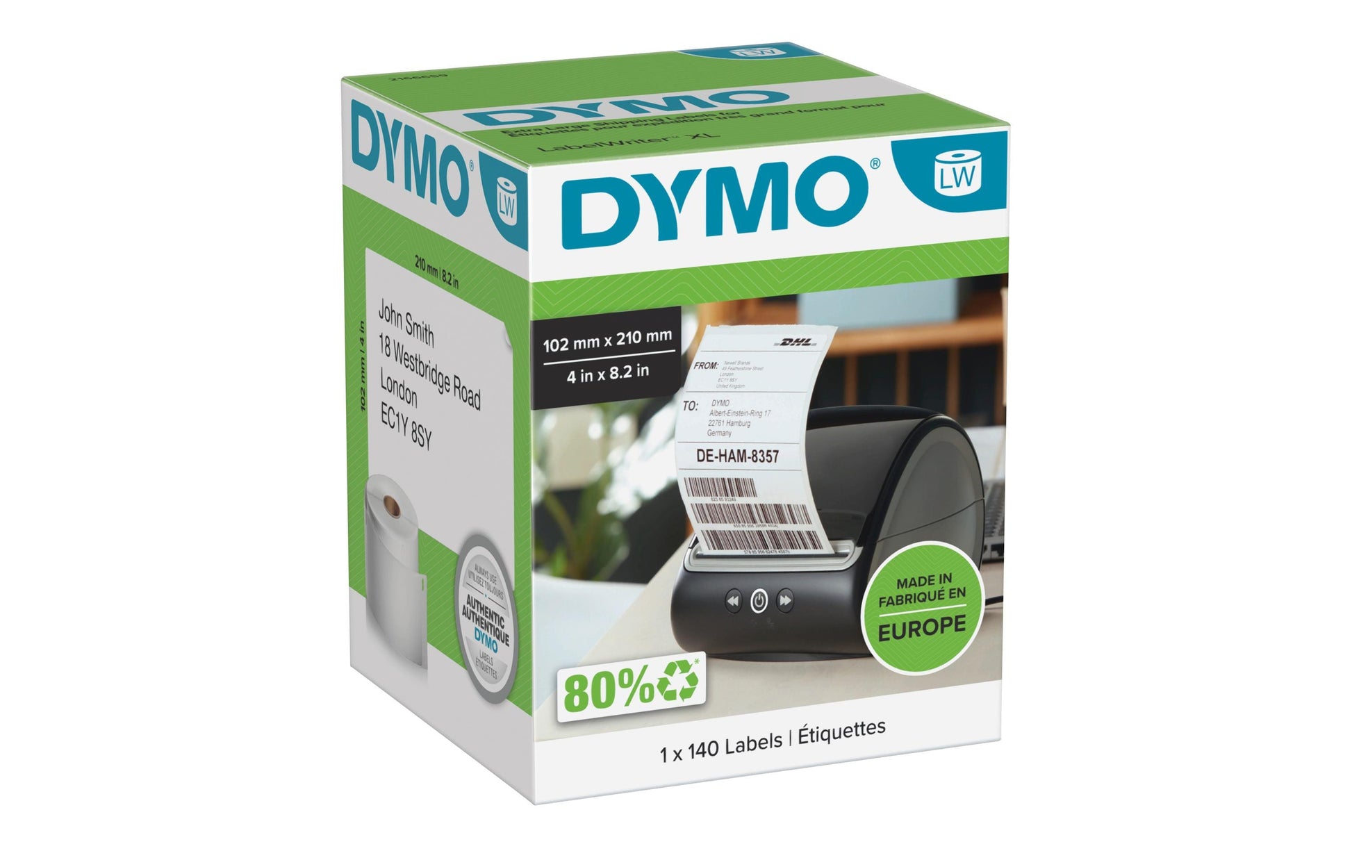 DYMO Versandetiketten für LW4XL, LW5XL, 1 Rolle