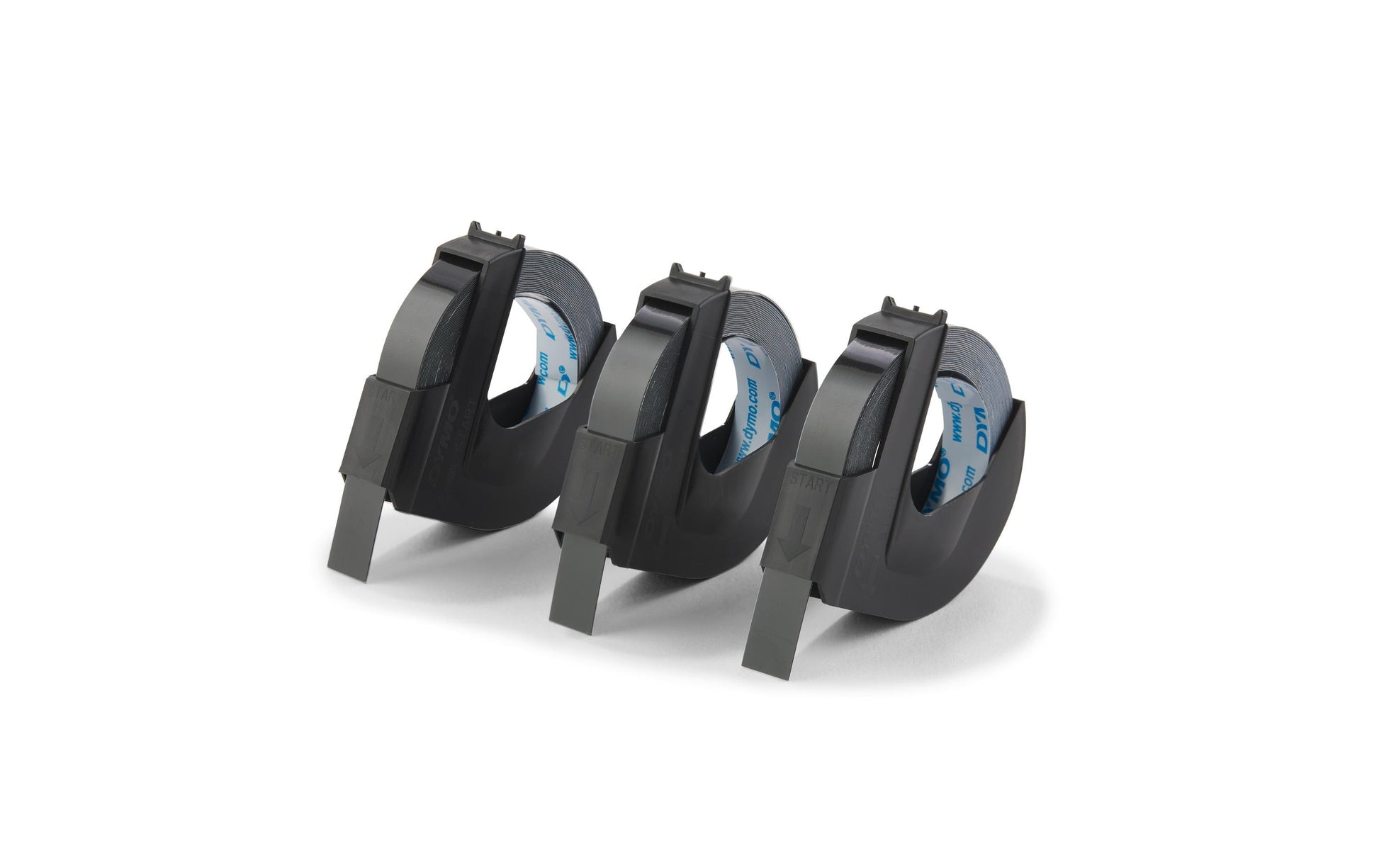 DYMO Schriftband – 9 mm × 3 m, schwarz, weiss – 3 Stück