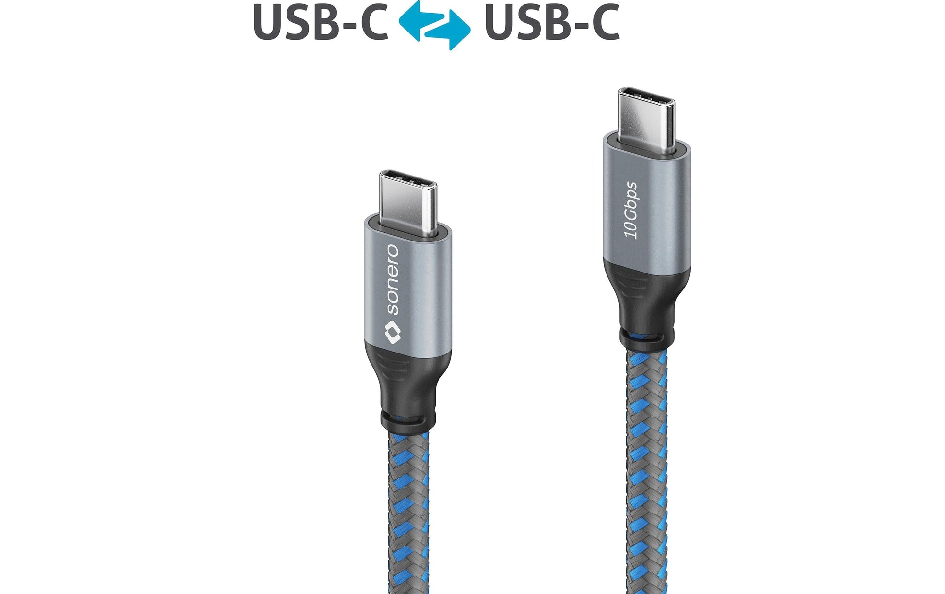 Sonero – USB-Kabel, USB-C zu USB-C, 1 m, USB 3, Lade-/Datenkabel