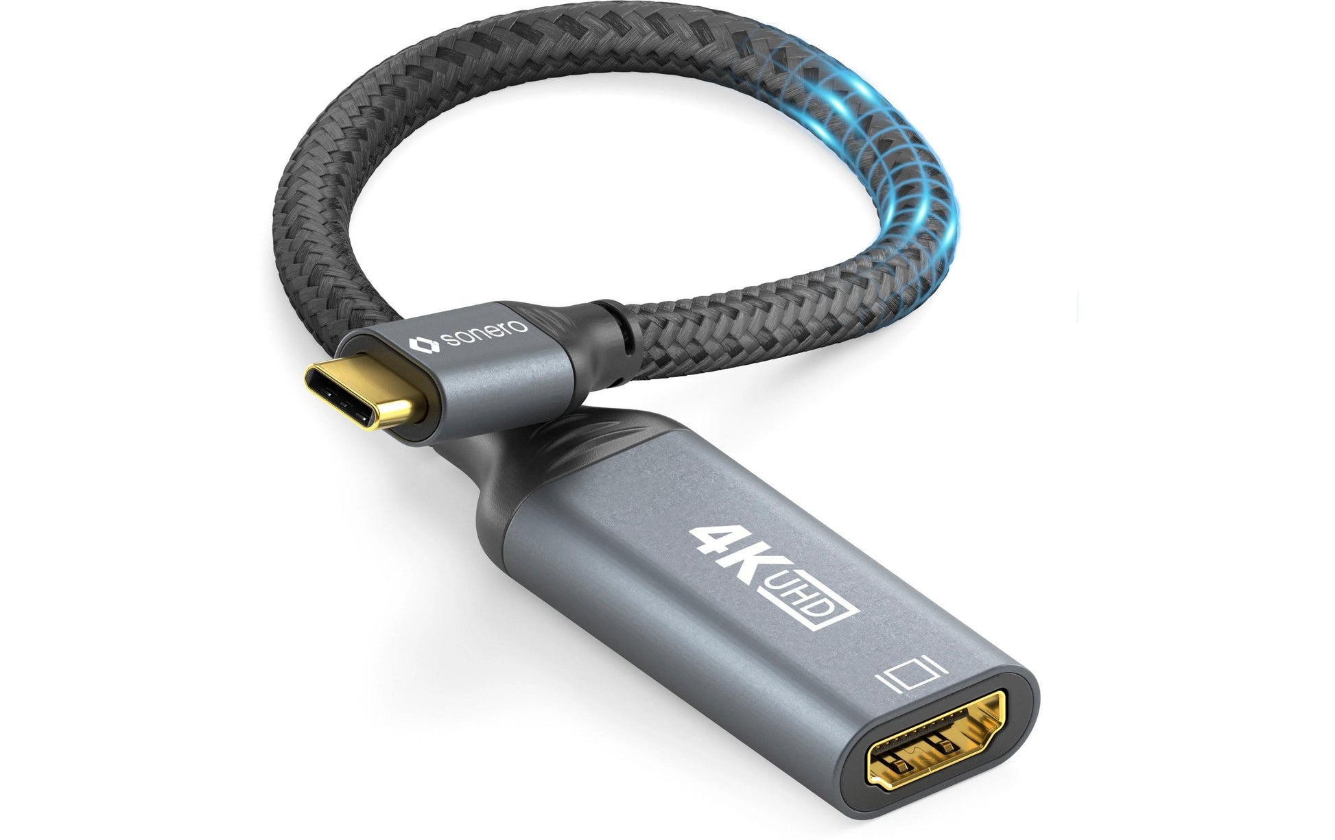 Sonero – USB-C (Stecker) auf HDMI (Buchse) Adapter, HDMI 2.0, 4K@60 Hz, 20 cm