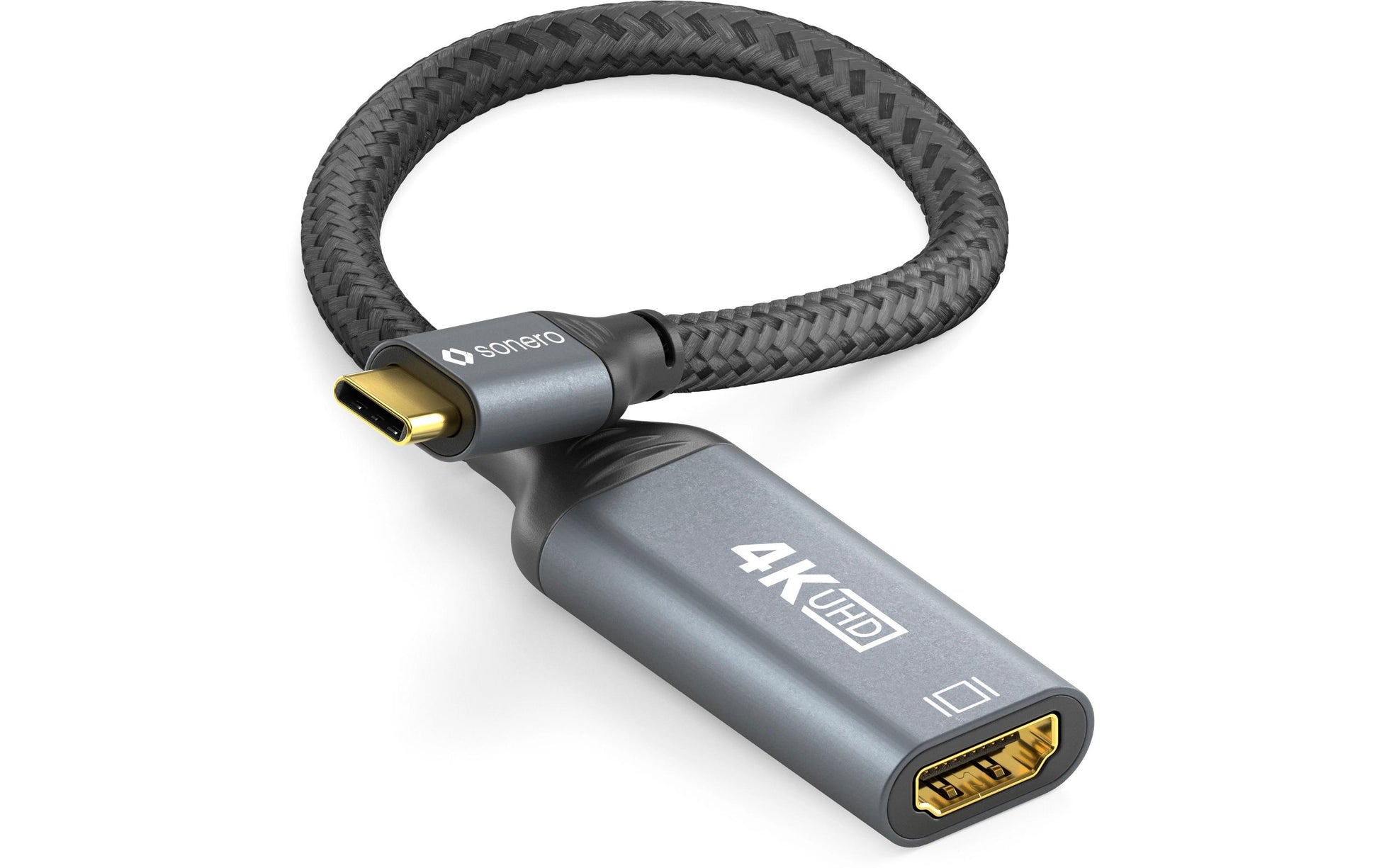 Sonero – USB-C (Stecker) auf HDMI (Buchse) Adapter, HDMI 2.0, 4K@60 Hz, 20 cm