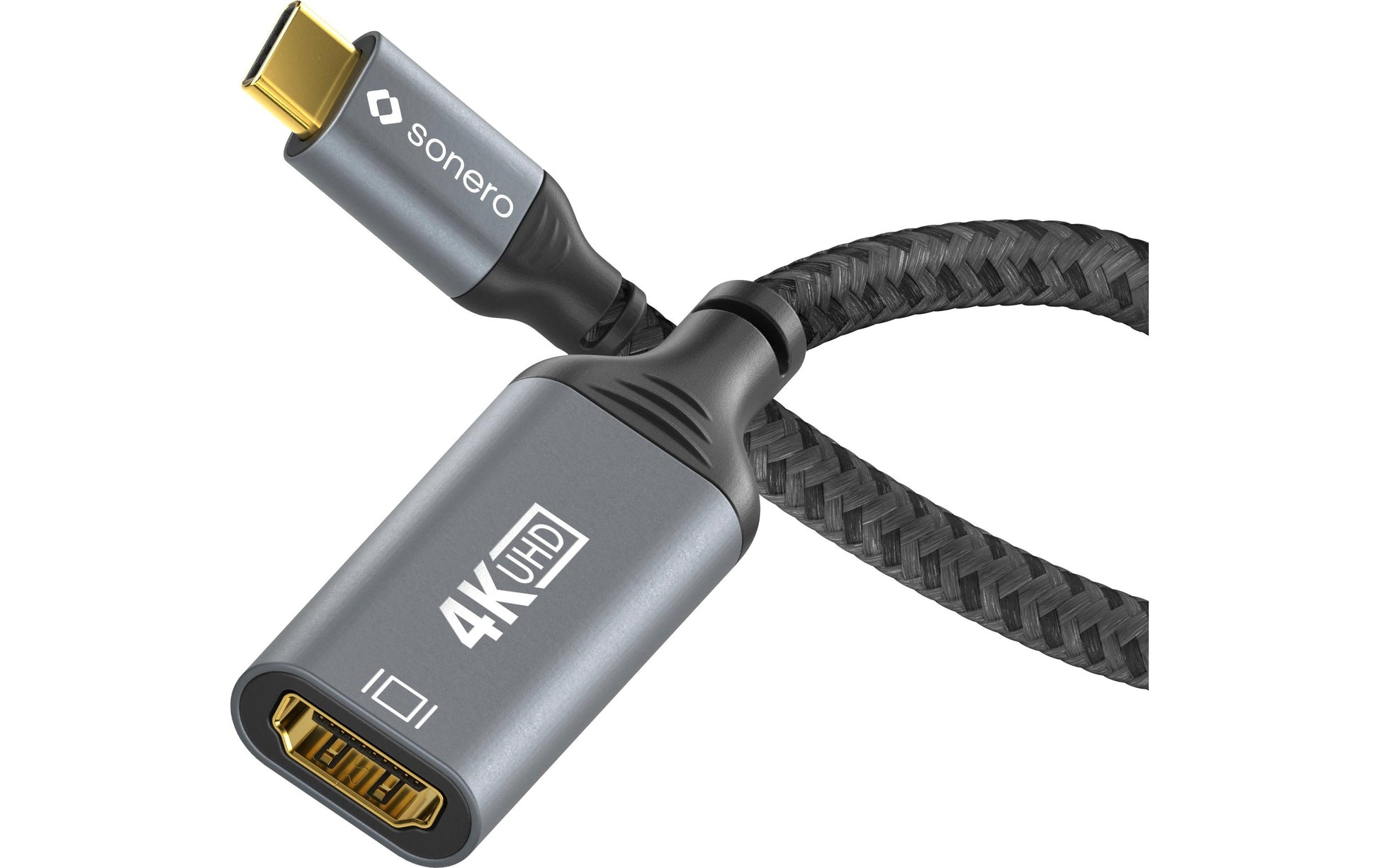 Sonero – USB-C (Stecker) auf HDMI (Buchse) Adapter, HDMI 2.0, 4K@60 Hz, 20 cm