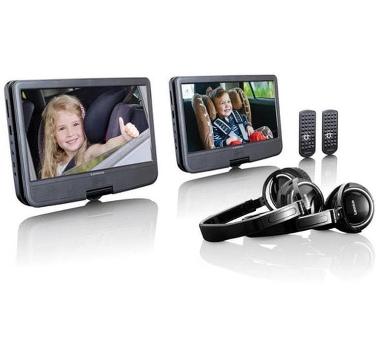Lenco DVP-1046BK – 10,0" 1024 × 600 Portabler DVD-Player, Schwarz