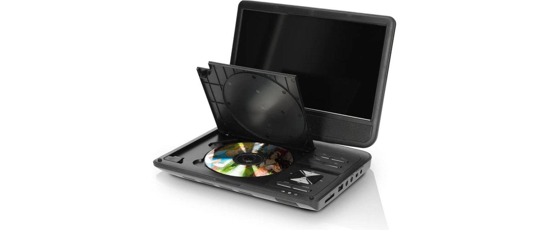 Lenco DVP-1046BK – 10,0" 1024 × 600 Portabler DVD-Player, Schwarz