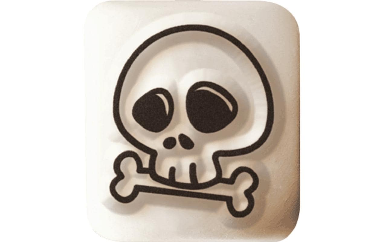 LaDot Tattoostempel Totenkopf – 1,5 × 1,5 cm – Stein