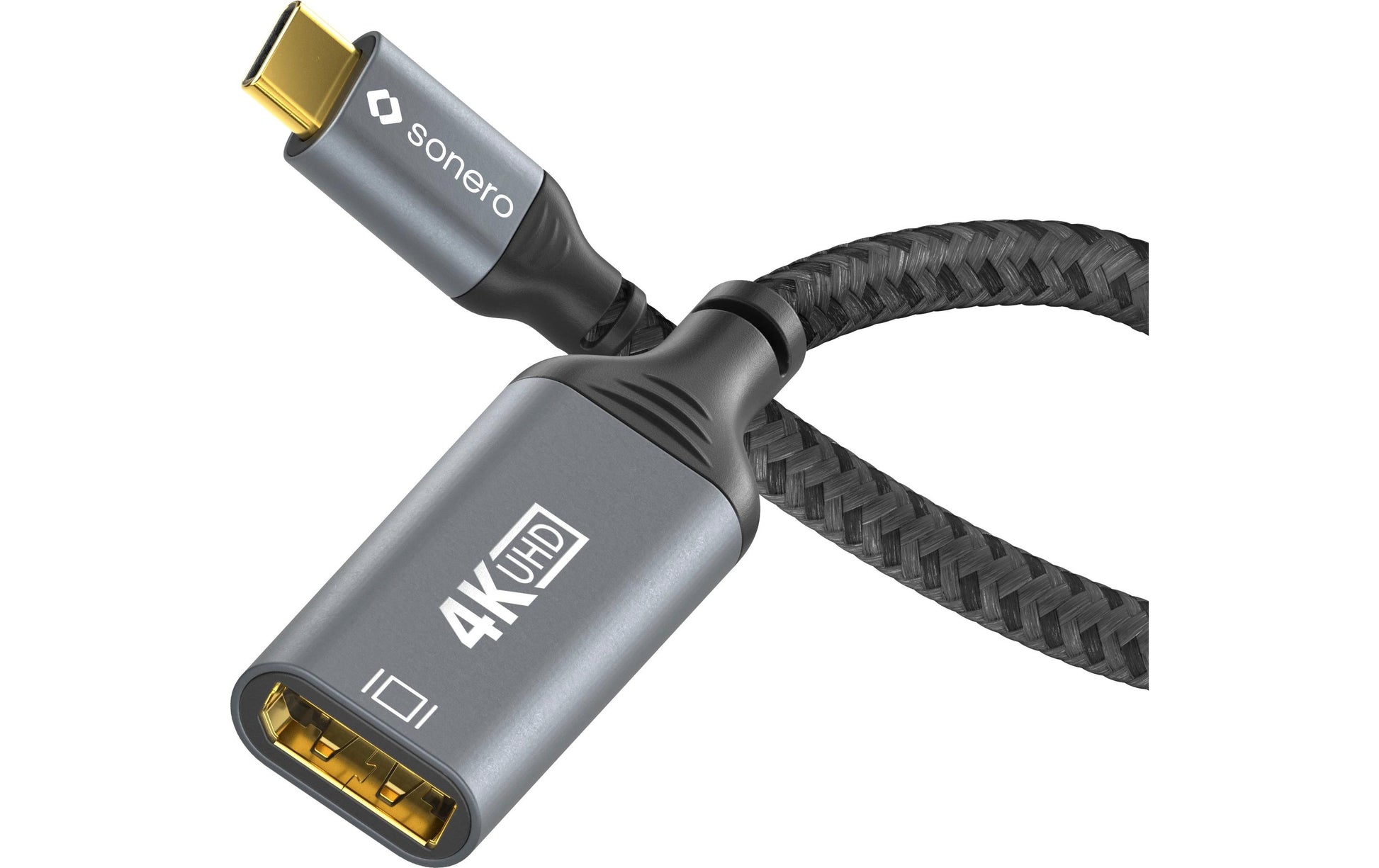 Sonero SPC-V110-002 USB-C zu DisplayPort Adapter – 4K (3840 × 2160) @ 60 Hz, 20 cm, DisplayPort 1.2