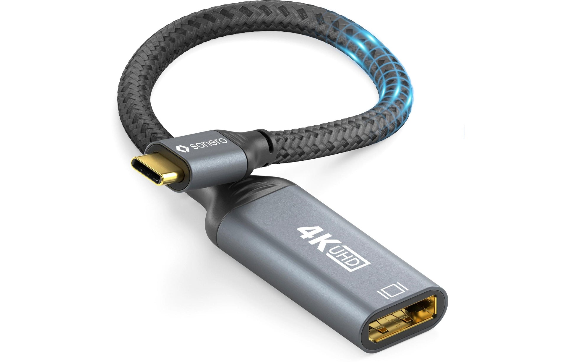 Sonero SPC-V110-002 USB-C zu DisplayPort Adapter – 4K (3840 × 2160) @ 60 Hz, 20 cm, DisplayPort 1.2