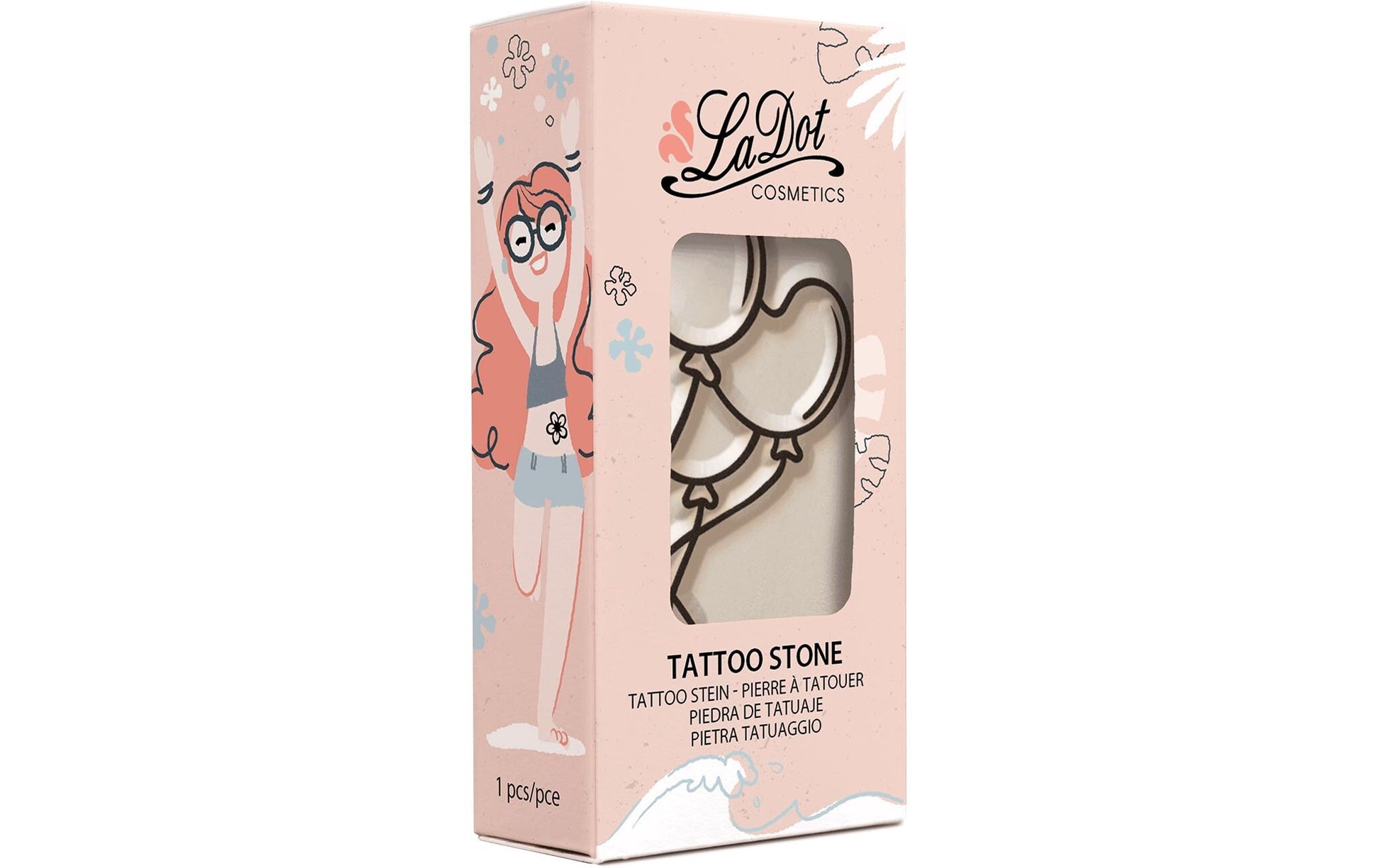 LaDot Tattoostempel Ballone – 2,5 × 5 cm – Stein