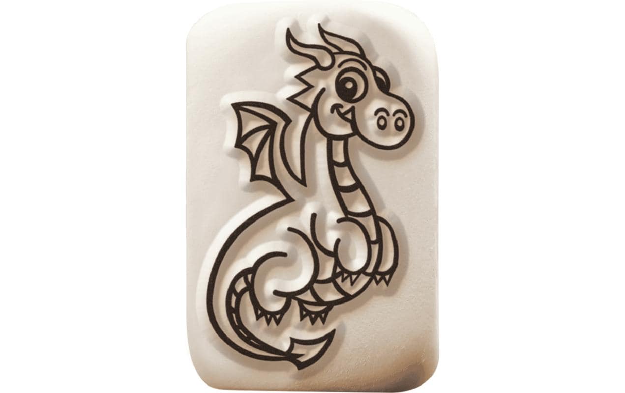 LaDot Tattoostempel M159 – Medium – 1 Stk, 2,5 × 5 cm – weiss – Stein