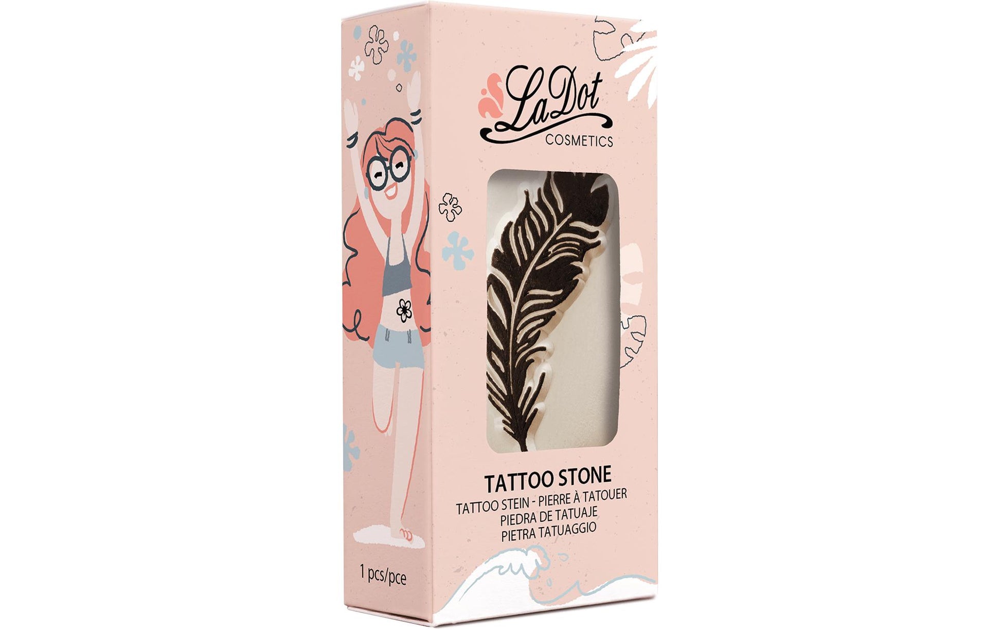 LaDot Tattoostempel – Weiss – 2,5 × 5 cm – Stein – 1 Stk