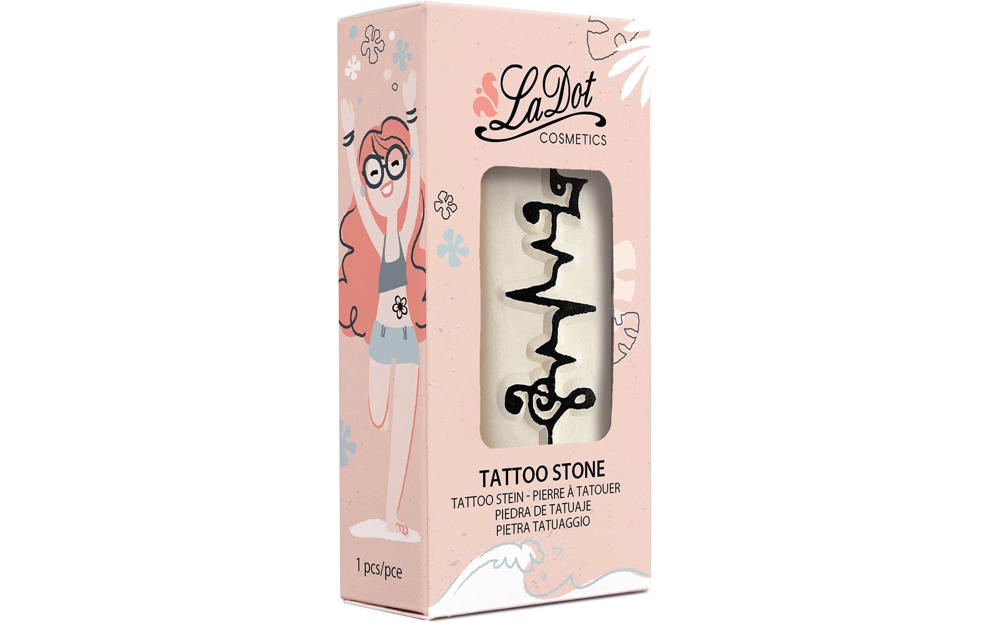 LaDot Tattoostempel M225 – 2,5 × 5 cm – 1 Stk – Stein