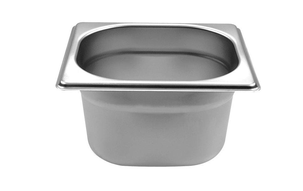 Inox GN-Behälter 1/6, 16,2 × 17,6 × 10 cm, Edelstahl, Silber