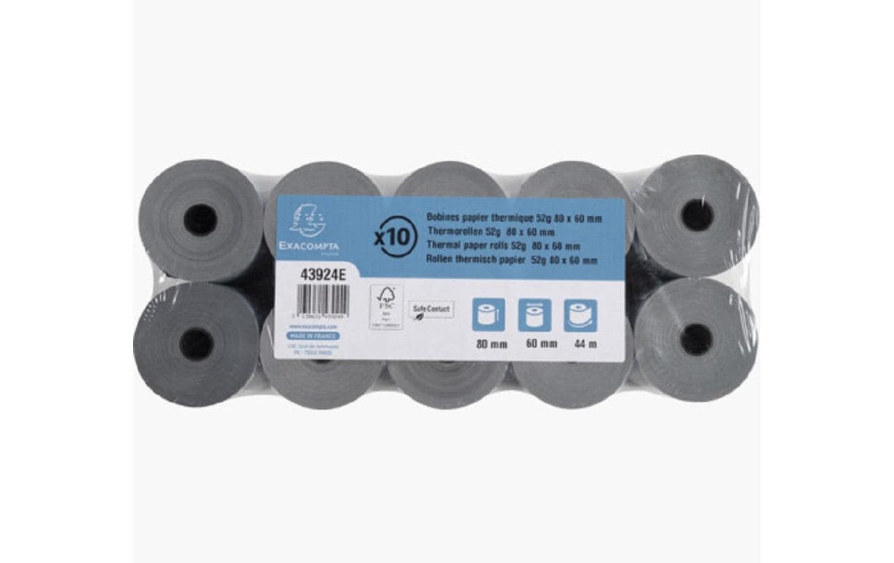 Exacompta Thermorolle 80 mm × 44 m – 10 Rollen
