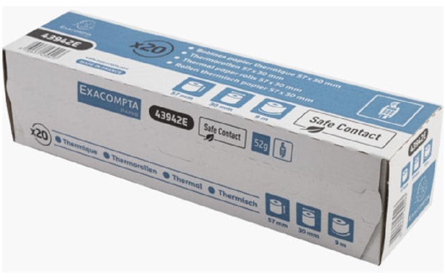 Exacompta Thermorolle – 57 mm × 9 m – 20 Stk.