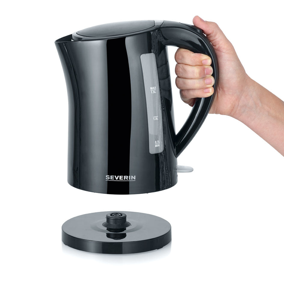 Severin Wasserkocher – 1,5 l, Kunststoff, Schwarz, WK3498