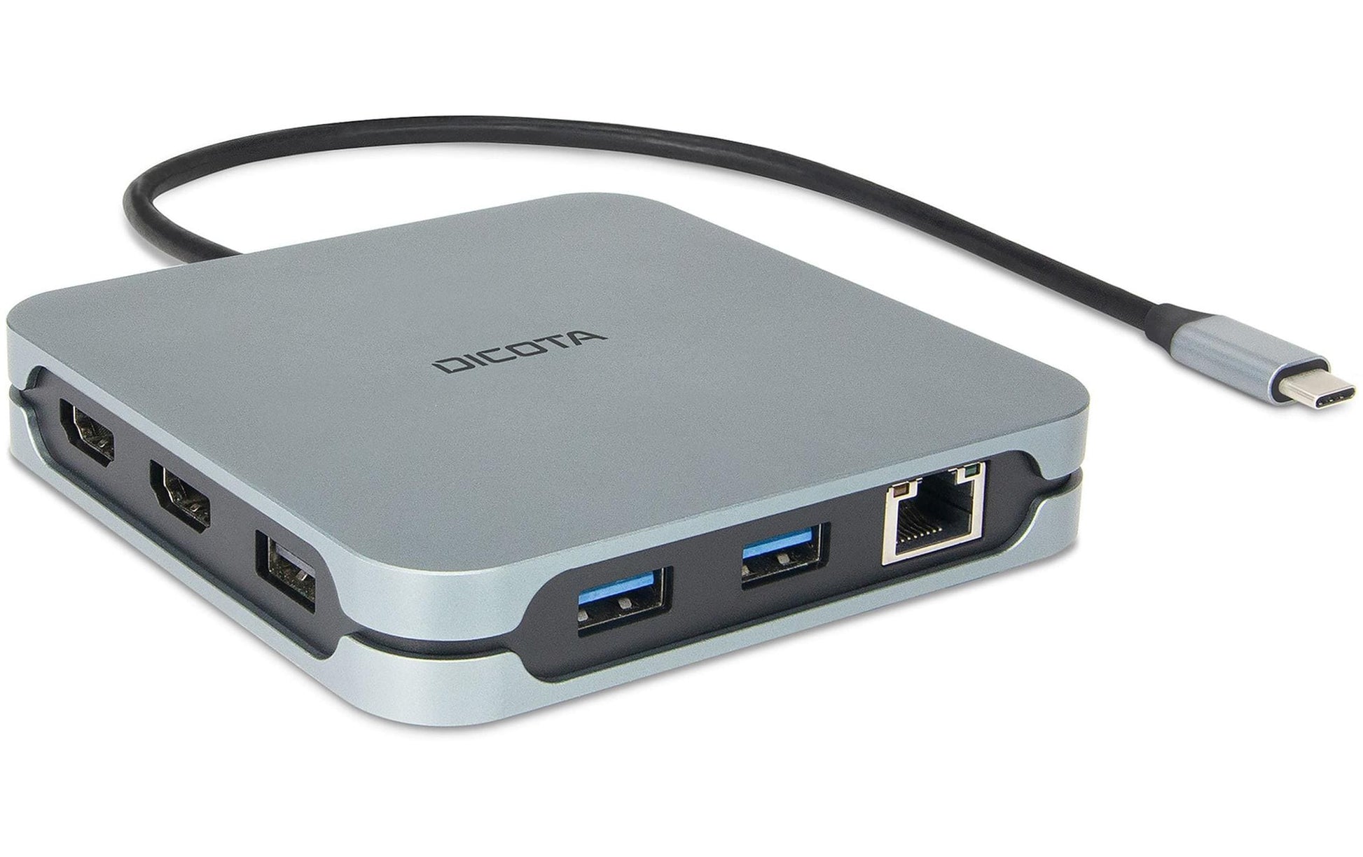 DICOTA D32057 Dockingstation – USB-C, 2× HDMI, 5× USB-A, 1× USB-C, 100 W PD, 2,5GbE, für Windows/Mac/ChromeOS