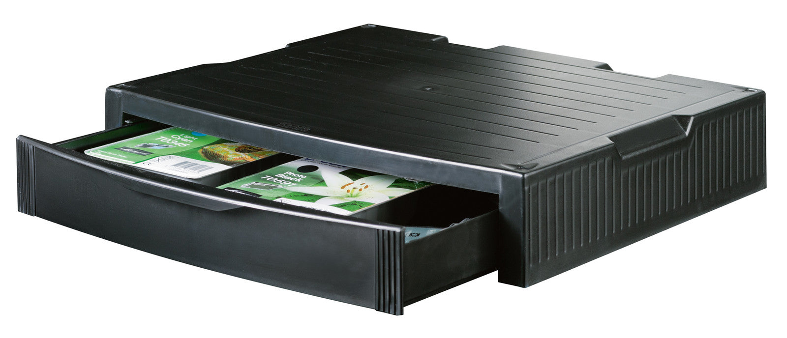 HAN 9250-13 – Monitor-Tischständer – freistehend – bis 21" – bis 40 kg – Schublade, Kabelmanagement – Schwarz