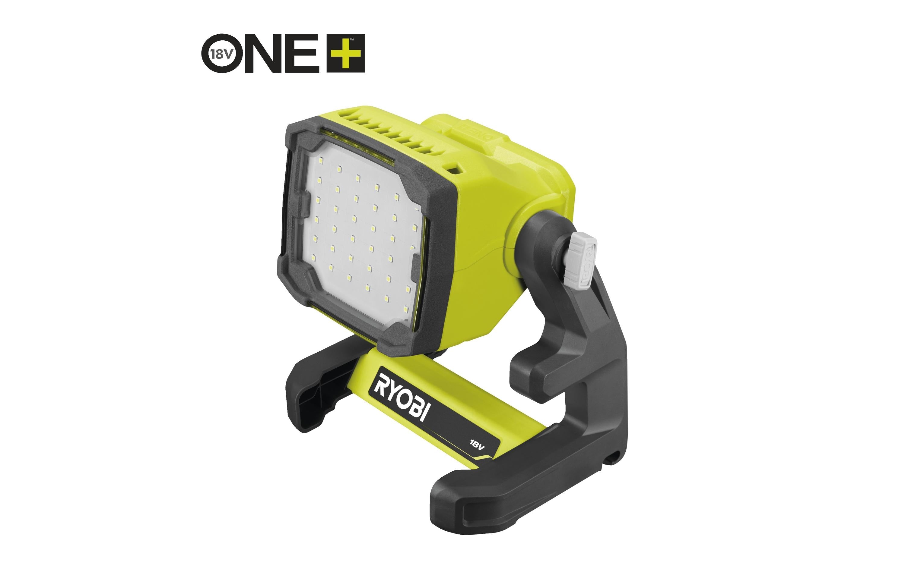 Ryobi Arbeitsstrahler RLFD18-0 – 1'800 lm – Akkubetrieb – für Ryobi ONE+ 18 V – Grün, Kunststoff