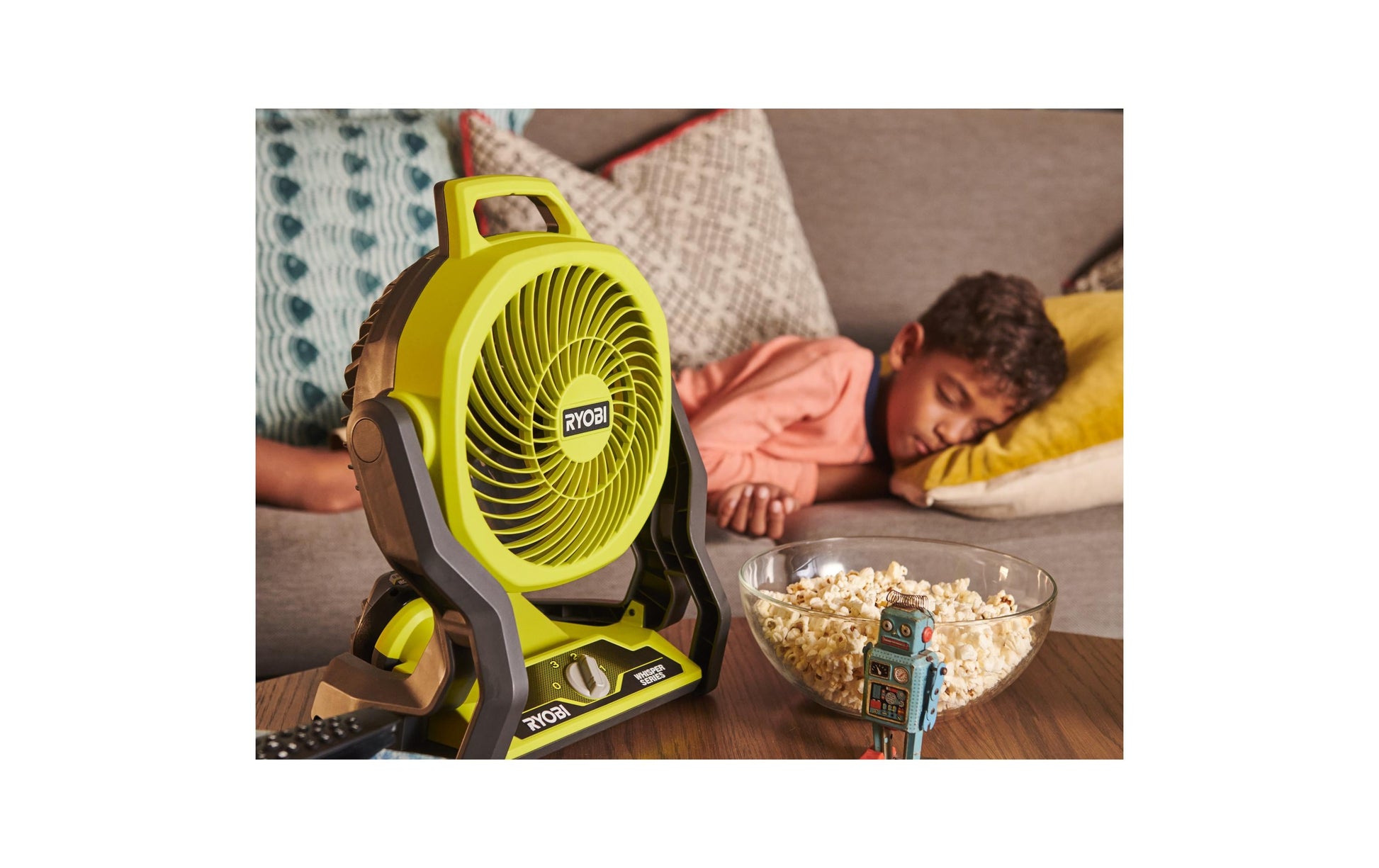 Ryobi Bodenventilator RF18-0 – oszillierend, Grün
