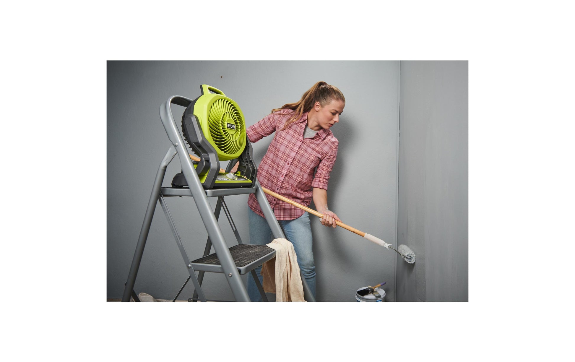 Ryobi Bodenventilator RF18-0 – oszillierend, Grün