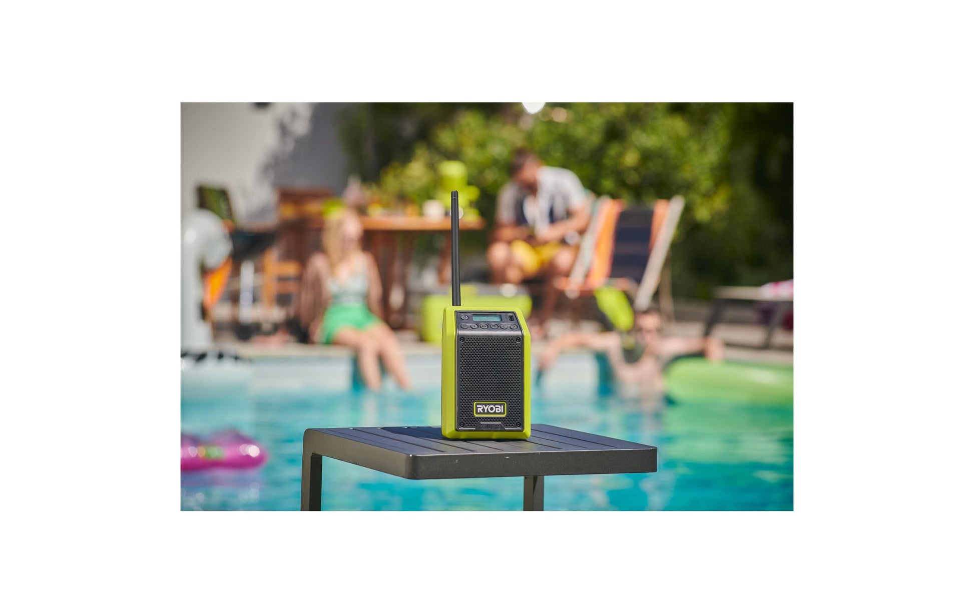 Ryobi RRDAB18-0 – Baustellenradio DAB, Bluetooth, IP54, für Ryobi ONE+ 18 V – Grün