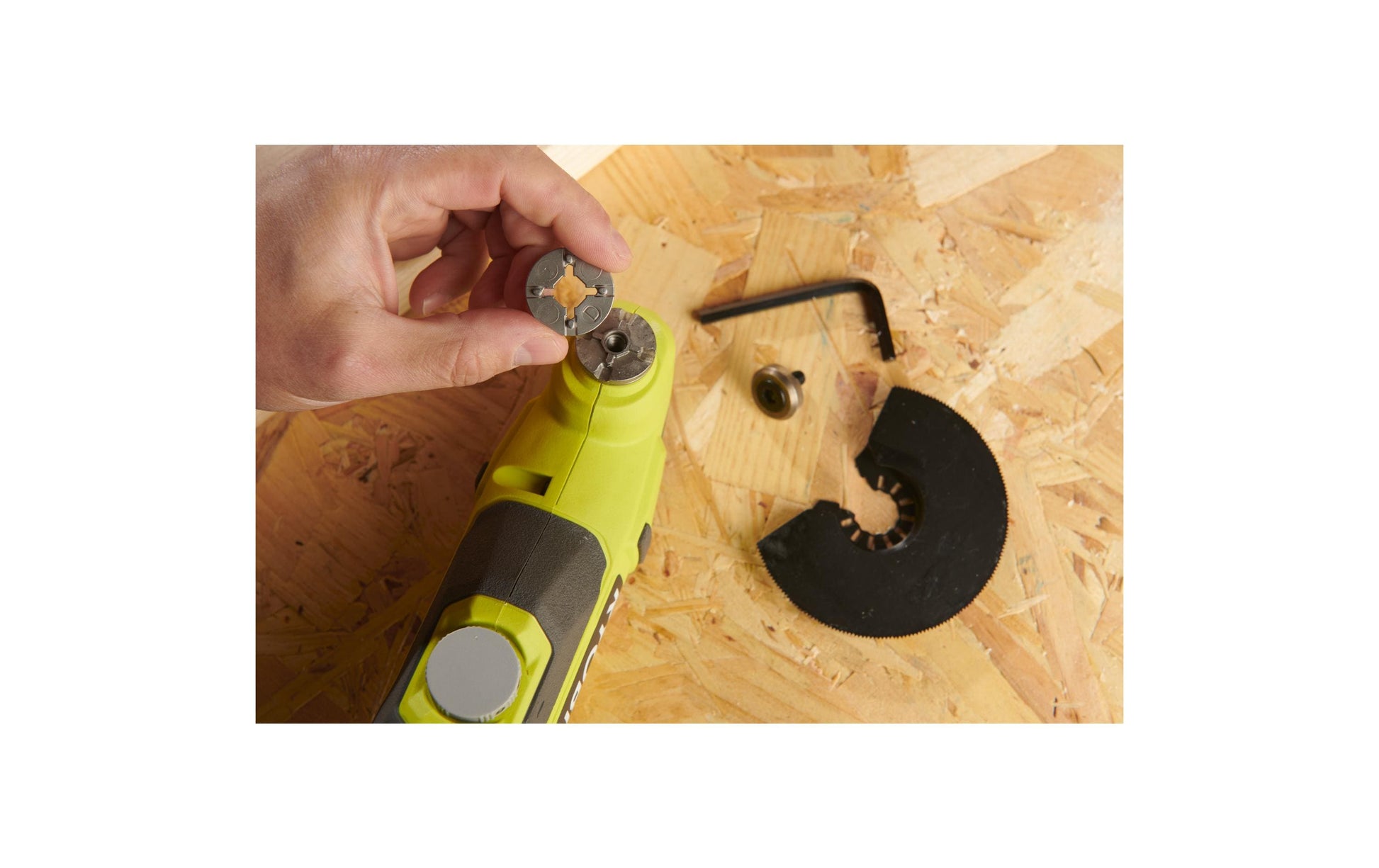 Ryobi Akku-Multitool RMT18-0 – 18 V (ONE+) – Solo – LED-Arbeitsleuchte