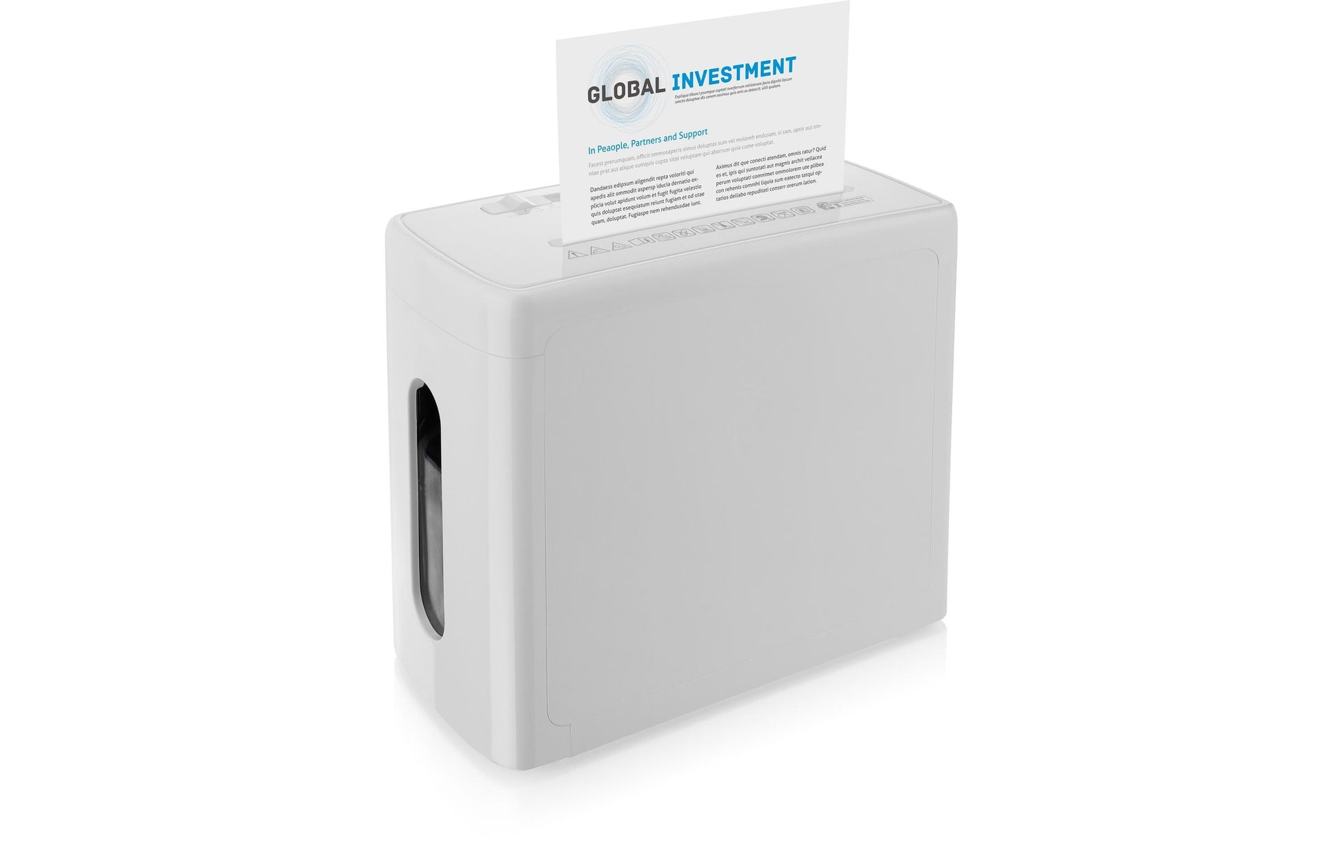 Peach PS500-15 Aktenvernichter – Streifenschnitt, P-4, 4 × 38 mm, 6 Blatt, 9 l