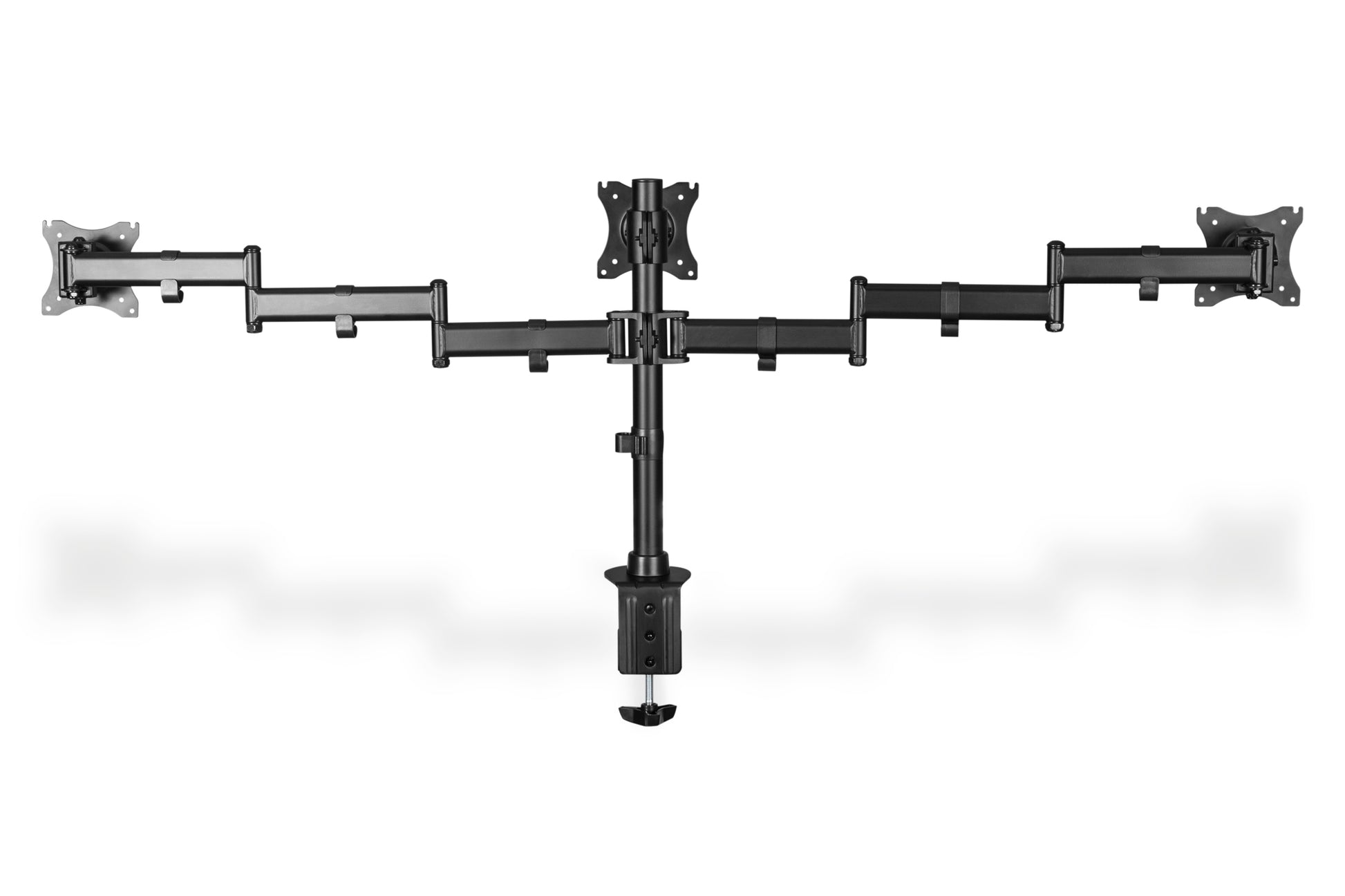 Digitus Monitorarm, Triple, Tischklemme, bis 27", VESA 75 × 75/100 × 100 mm, 8 kg, schwarz