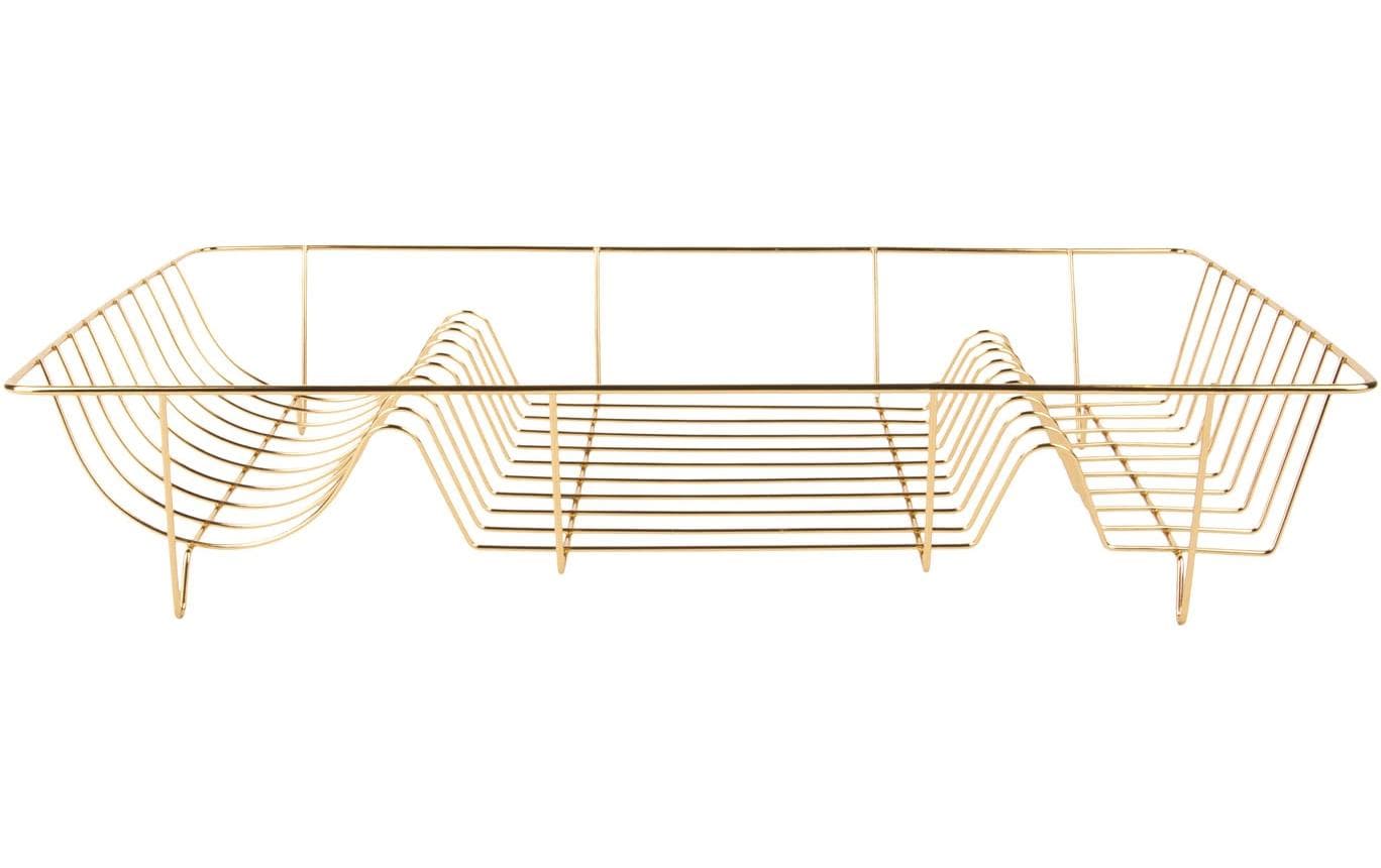 present time Abtropfgestell 49 × 32 × 9,5 cm, Eisen, Gold