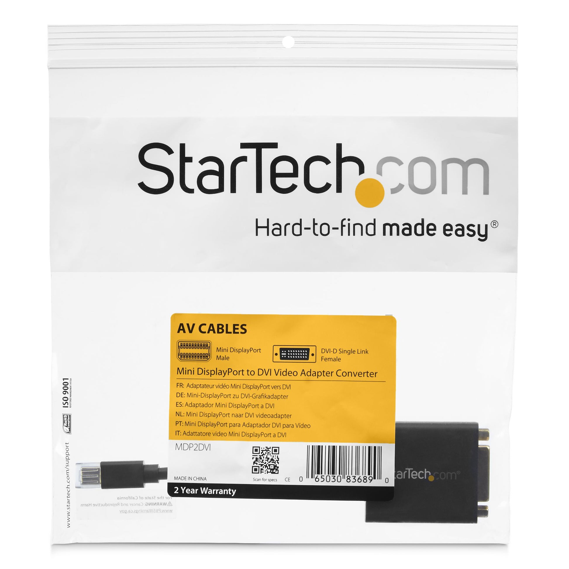 StarTech.com Mini DisplayPort auf DVI Adapter